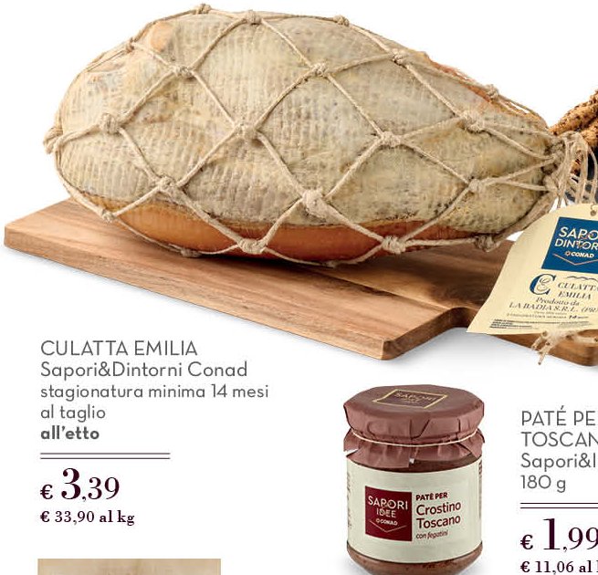 Culatta Emilia, stagionatura minima 14 mesi, al taglio