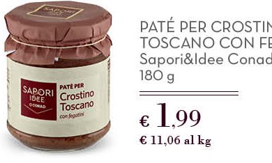 Paté per crostino toscano con fegatini 180 g