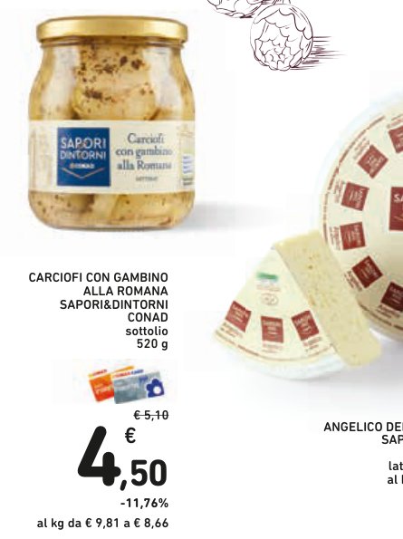 Carciofi con gambino alla romana Sapori&Dintorni Conad