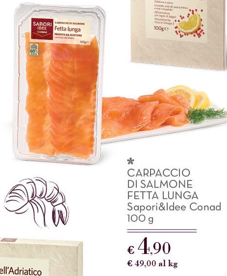 Carpaccio di salmone fetta lunga