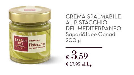 Crema spalmabile al pistacchio del Mediterraneo 200 g