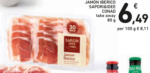 Jamón Ibérico take away 80 g