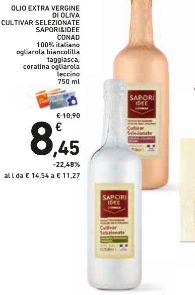 Olio extra vergine di oliva cultivar selezionate 100% italiano Ogliarola Bianca, Taggiasca, Coratina, Ogliarola, Leccino 750 ml