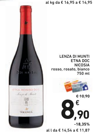 Lenza di Munti Etna DOC Nicosia rosso, rosato o bianco 750 ml