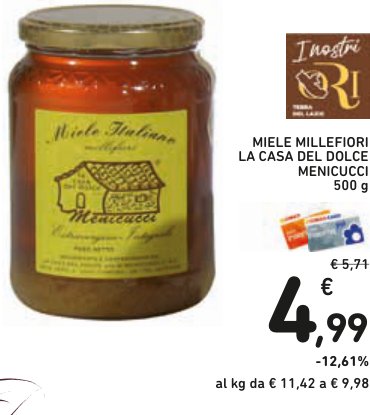 Miele Millefiori La Casa del Dolce Menucci 500 g