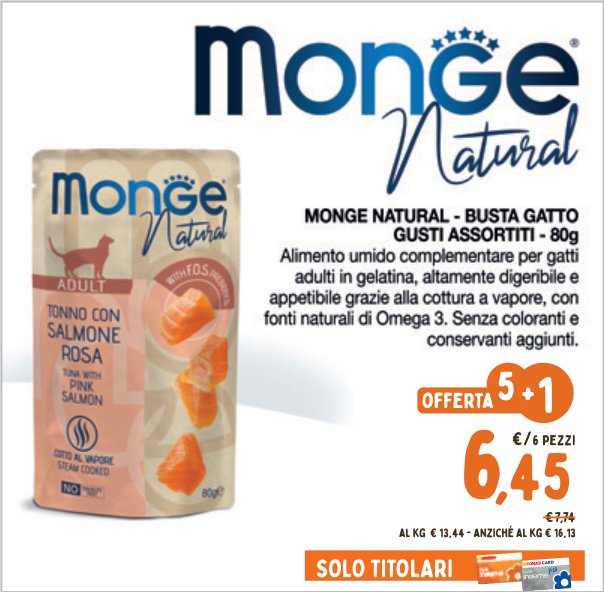 Busta gatto gusti assortiti - 80 g, confezione 5+1