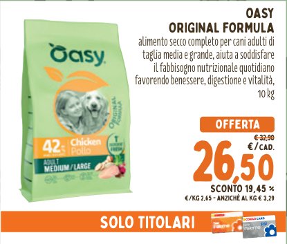 Original Formula alimento secco per cani adulti Medium/Large - 10 kg
