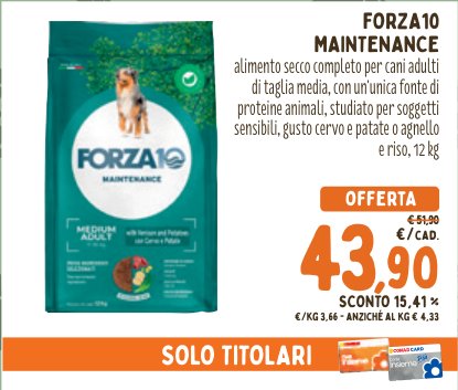 Maintenance alimento secco per cani adulti di taglia media - 12 kg