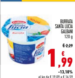 Burrata Santa Lucia Galbani 120 g