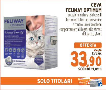 Optimum, soluzione naturale per prevenire e controllare i problemi comportamentali del gatto, 48 ml