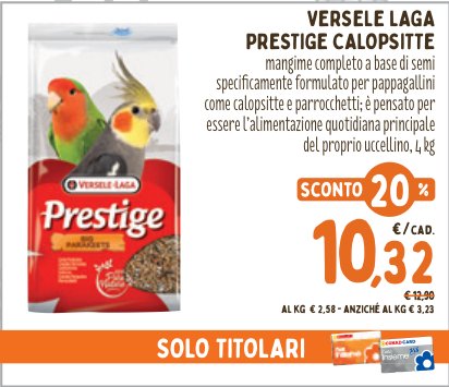 Prestige Calopsitte 4 kg