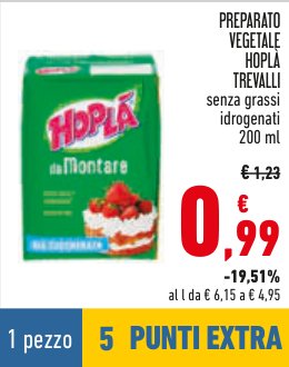 Preparato vegetale Hoplà da montare Tre Valli 200 ml