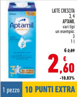 Latte crescita Aptamil, vari tipi, 1 l