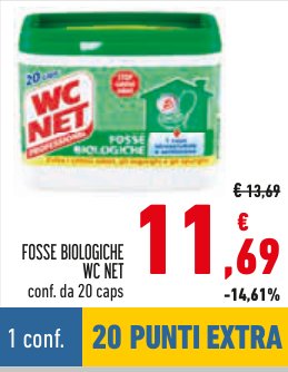 Fosse biologiche WC Net, confezione da 20 capsule