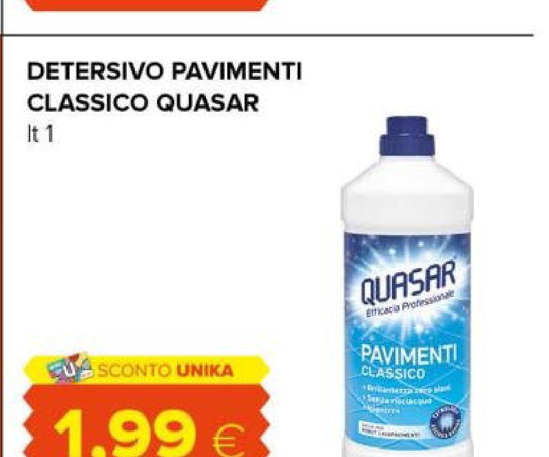Detersivo pavimenti classico Quasar (1 l)