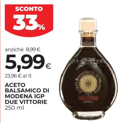 Aceto balsamico di Modena IGP Due Vittorie, 250 ml
