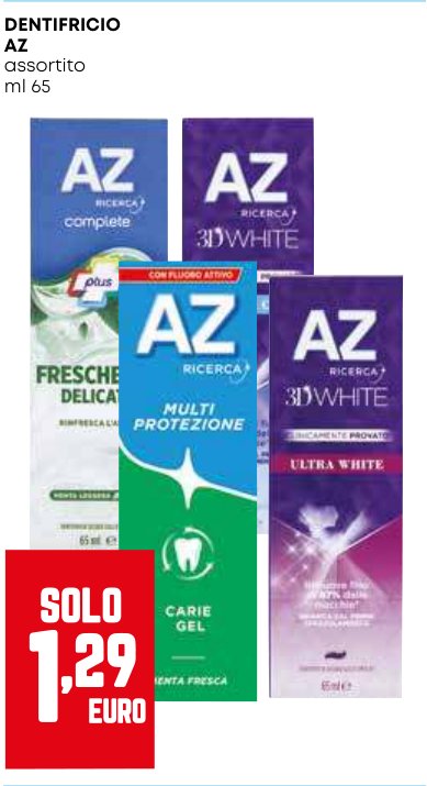 Dentifricio AZ assortito