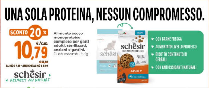 Schesir Adult alimento secco monoproteico
