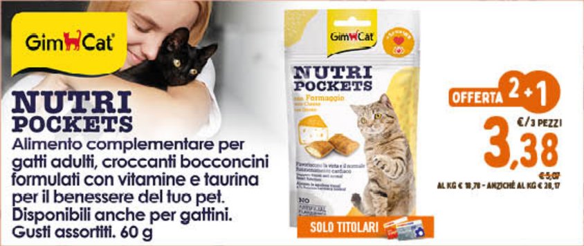 GimCat Nutri Pockets gusti assortiti 60 g