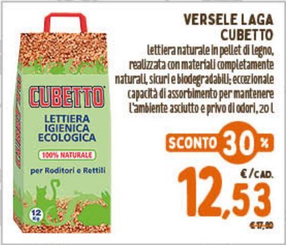 Cubetto Lettiera Igienica Ecologica