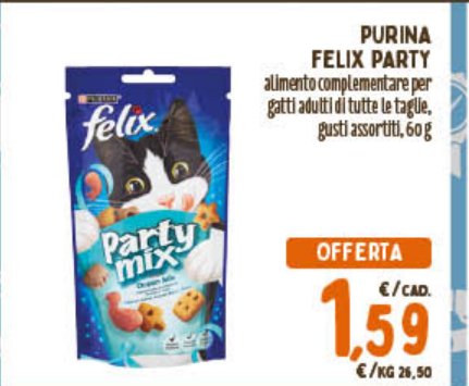 Purina Felix Party Mix Snack per gatti 60 g