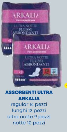 Assorbenti ultra Arkalia