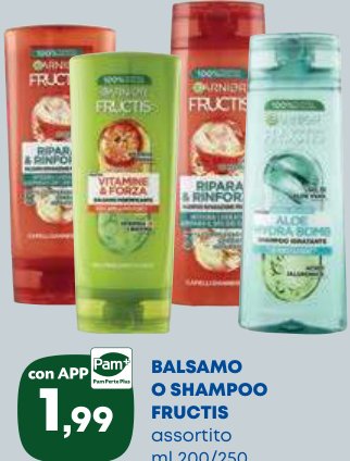 Balsamo o shampoo Fructis assortito, ml 200/250