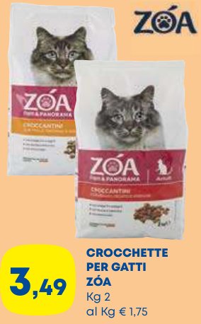 Crocchette per gatti ZOA, 2 kg