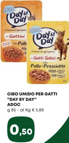 Cibo umido per gatti Day by Day, 85 g