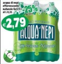 Acqua effervescente naturale 6x1,5 L