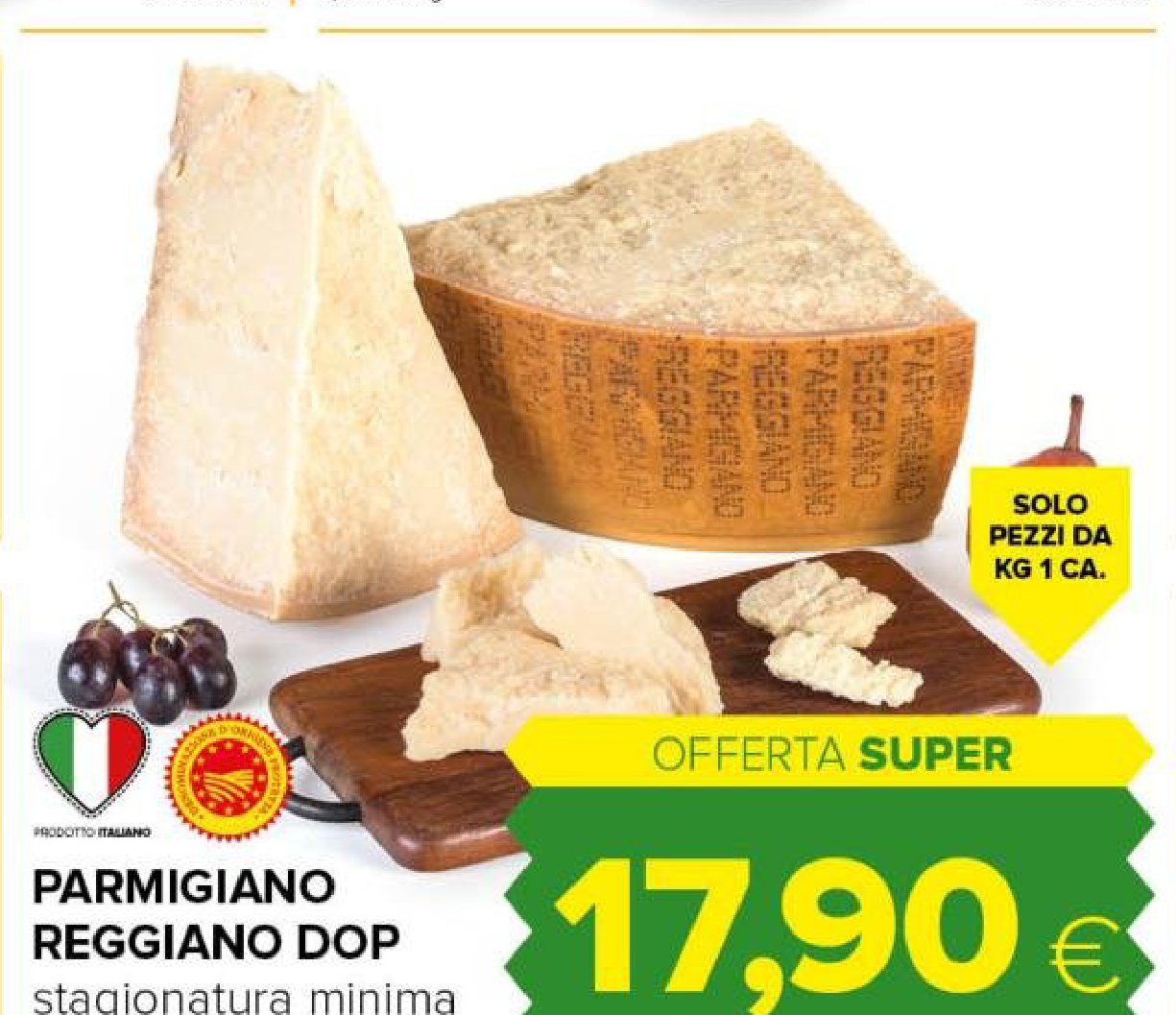 Parmigiano Reggiano DOP, stagionatura minima 24 mesi