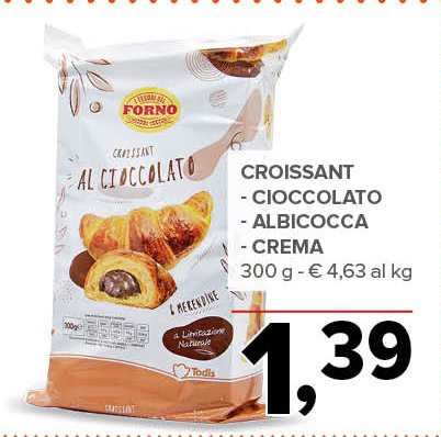 Croissant - cioccolato - albicocca - crema