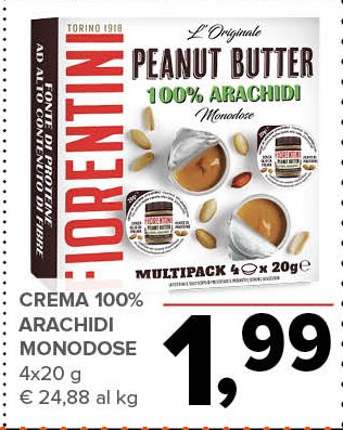 Crema 100% Arachidi Monodose 4 x 20 g