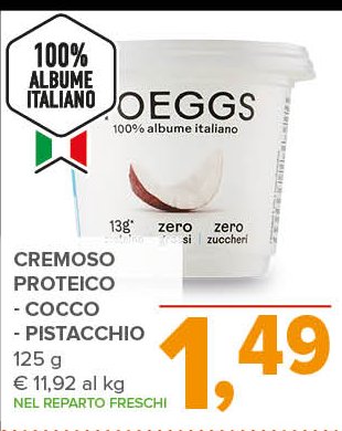 Cremoso Proteico Cocco e Pistacchio 125 g