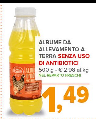 Albume da Allevamento a Terra senza Uso di Antibiotici 500 g
