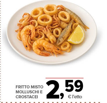 Fritto misto molluschi e crostacei