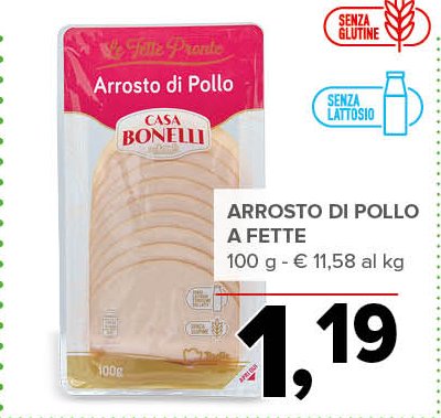 Arrosto di pollo a fette