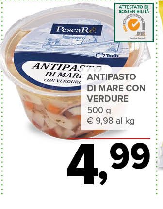 Antipasto di mare con verdure