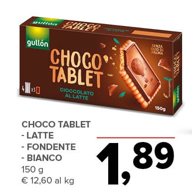 Choco Tablet cioccolato al latte, fondente e bianco 150 g