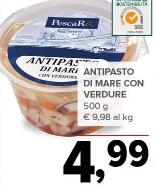 Antipasto di mare con verdure