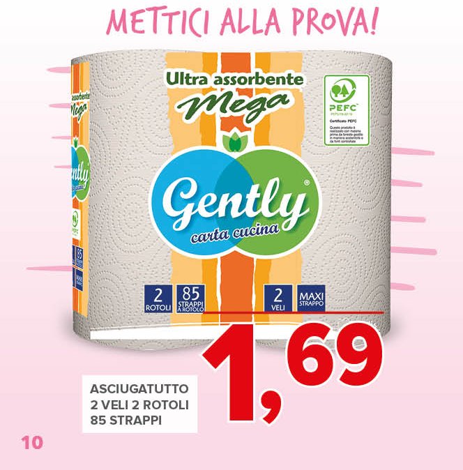 Asciugatutto 2 veli, 2 rotoli, 85 strappi