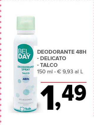 Deodorante 48H delicato al talco
