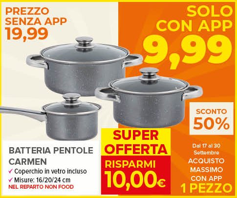 Batteria Pentole Carmen