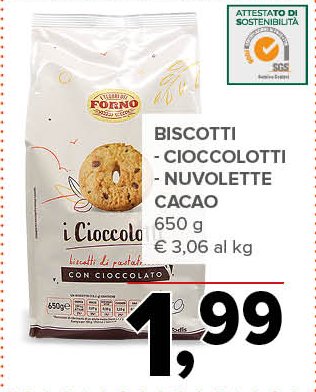 Biscotti Cioccolotti Nuvolette al cacao 650 g