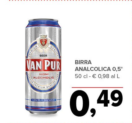 Birra analcolica 0,5% 50 cl