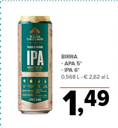 Birra IPA - APA 5° - IPA 6°