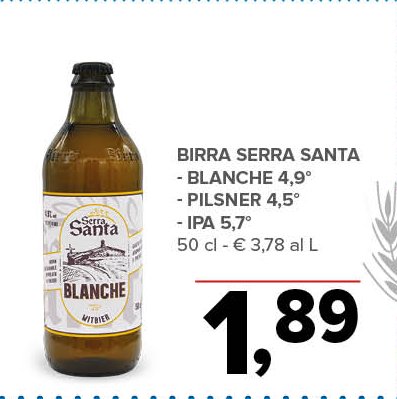 Birra Serra Santa Blanche, Pilsner o IPA 50 cl