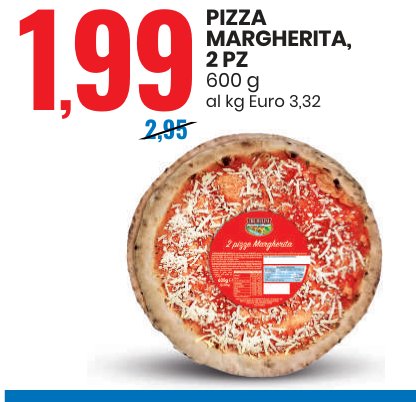 Pizza Margherita, 2 pezzi