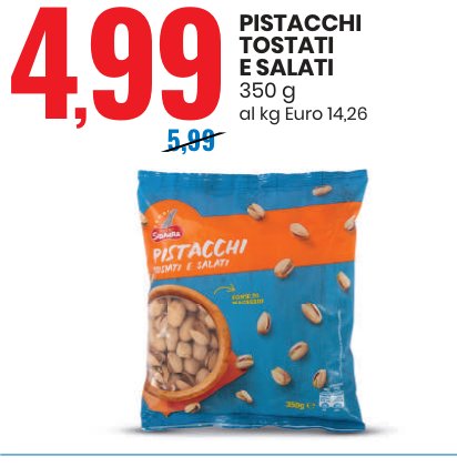 Pistacchi tostati e salati 350 g