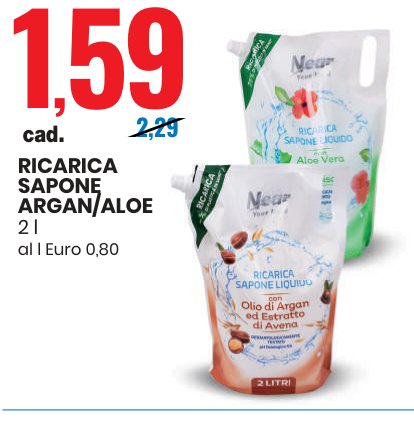 Ricarica sapone argan/aloe 2 l